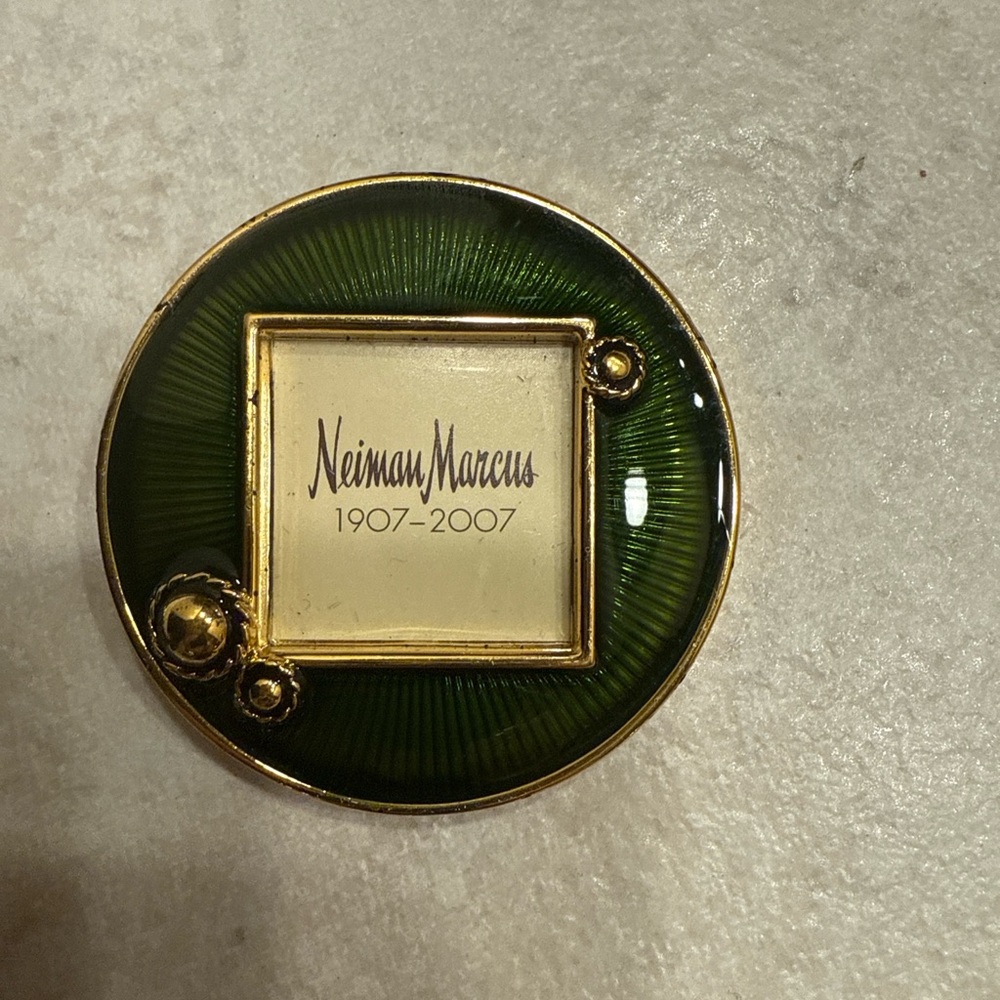 Neiman Marcus Green and Gold Anniversary Pin